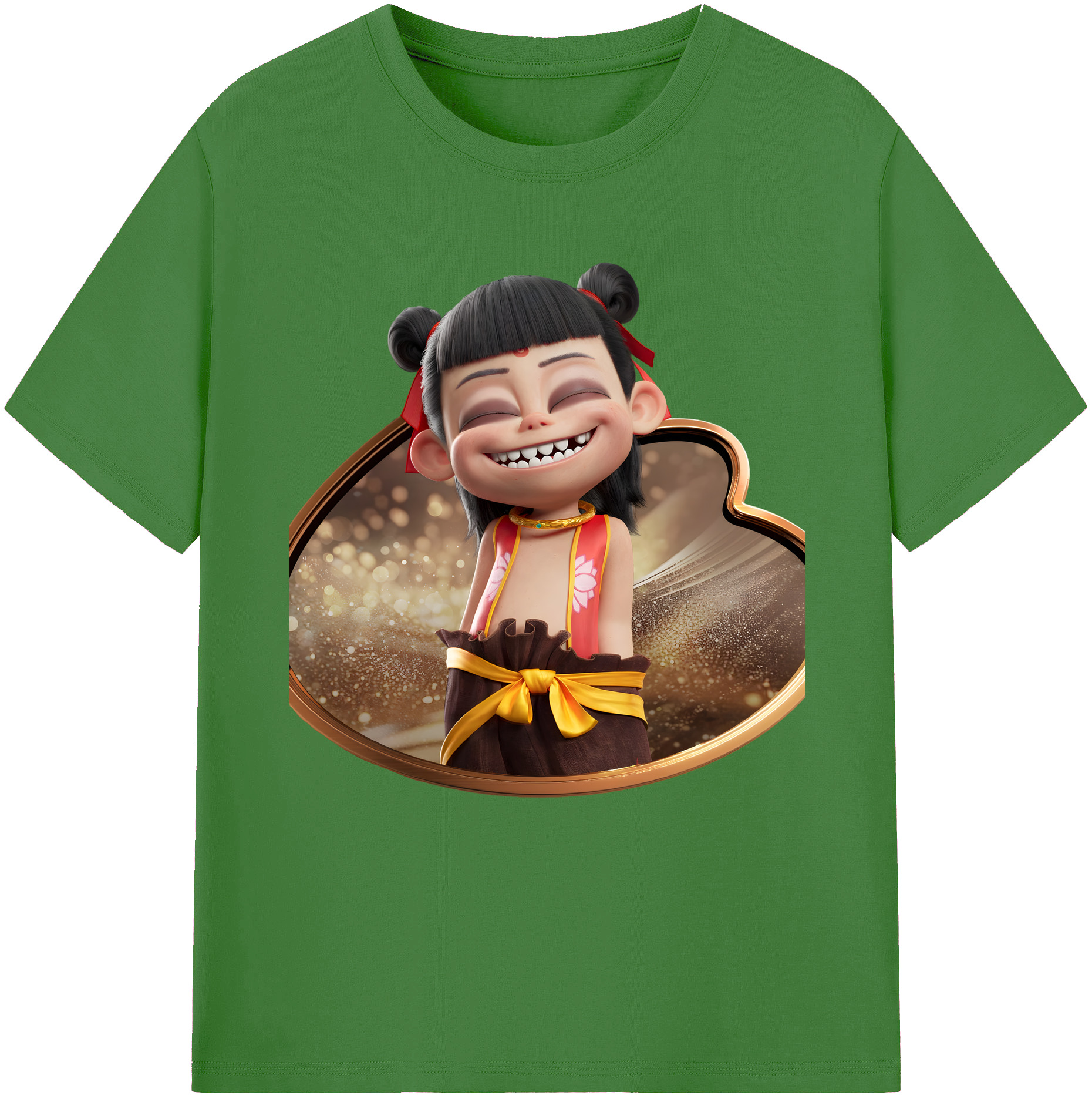 （画像用） Ne Zha 2 ナタ 魔童の大暴れ レディースカジュアルプリントTシャツ（綿100％）